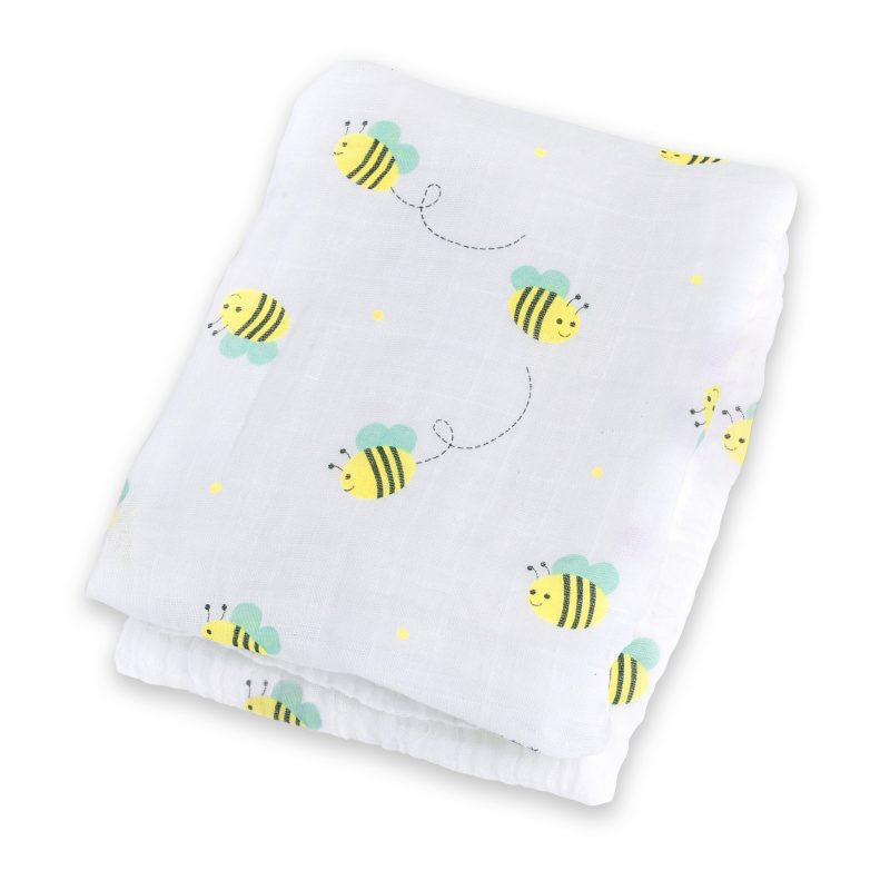 加拿大 Lulujo 棉紗包巾 - 小蜜蜂