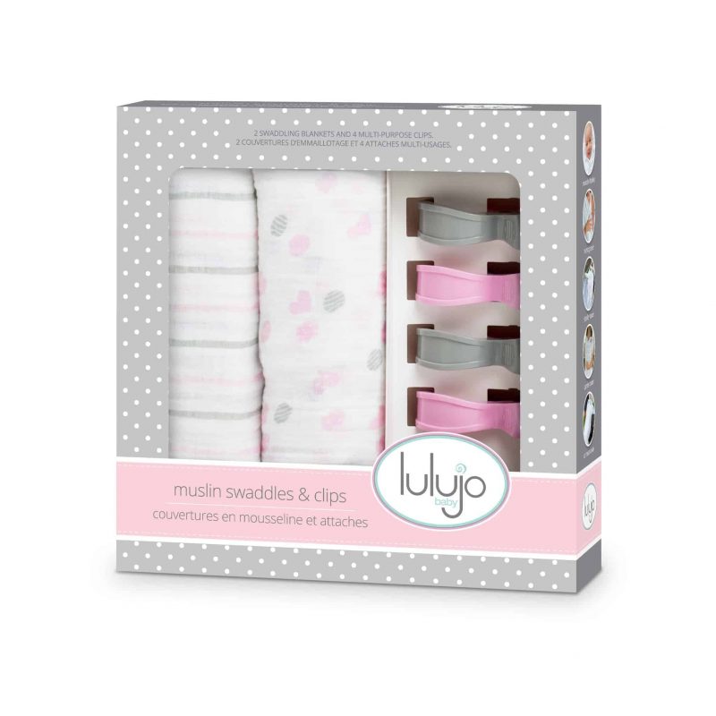 加拿大 Lulujo 包巾禮盒 - 粉紅 6件組
